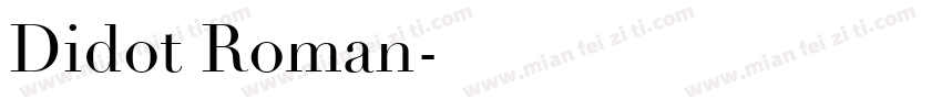 Didot Roman字体转换